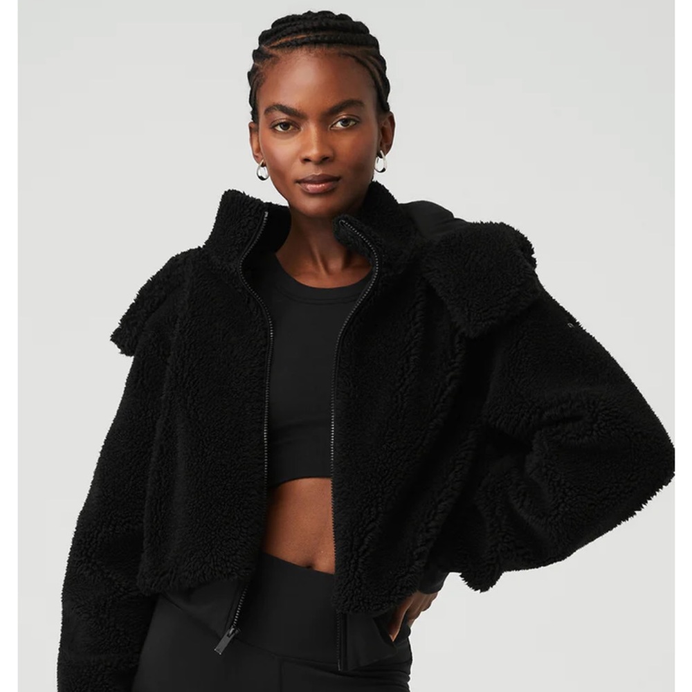 Alo Yoga Foxy Sherpa Jacket - black- small